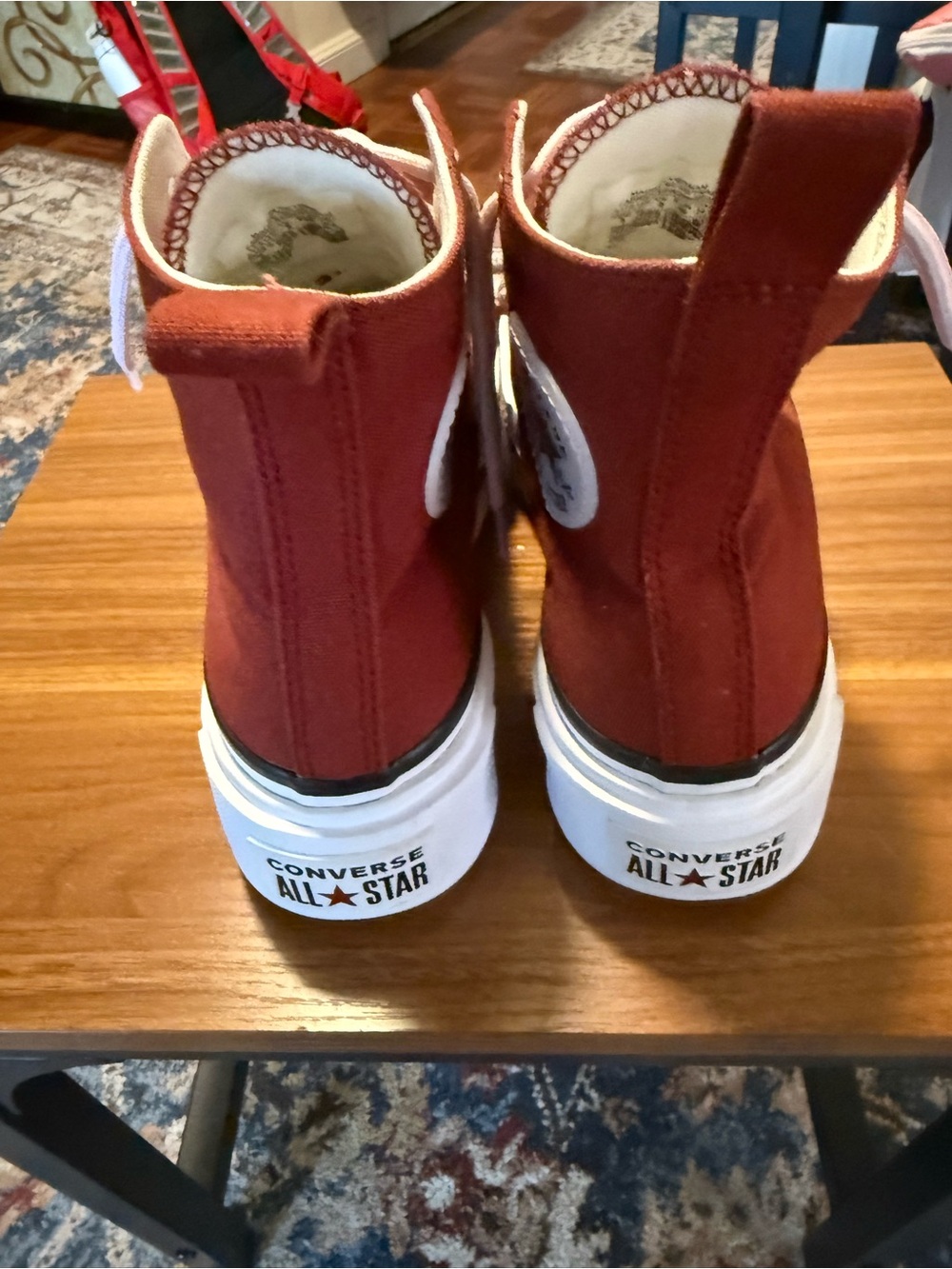 Converse Chuck Taylor platform Canvas High-Top Sneakers with Pink Laces & charms - Picture 4 of 11